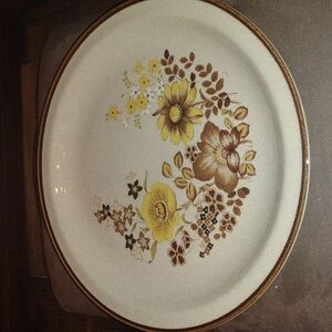 Retro Alpine Mountain Stoneware Collection “woodlands” floral vintage plates